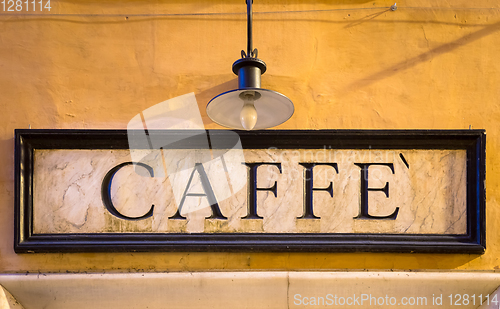 Image of Coffee sign in retro style - Italy
