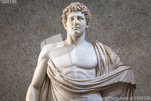 Image of Marble statue with nacked sensual chest