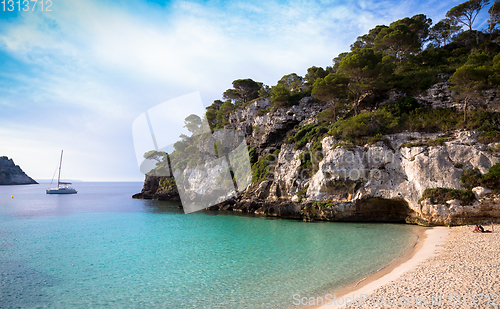 Image of Cala en Turqueta (Turqueta Beach) in Menorca, Spain