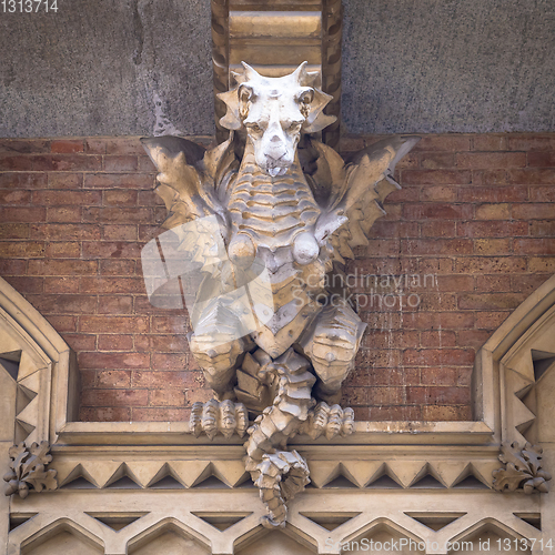 Image of TURIN, ITALY - Dragon on Victory Palace facade 