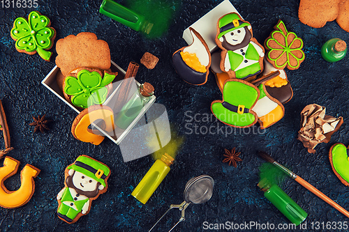 Image of Gingerbreads cookies for Patrick\'s day