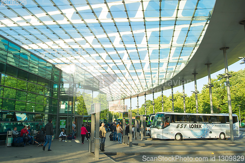 Image of Central Hamburg bus station Germany