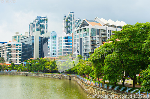 Image of Modern architecture of Singapore river