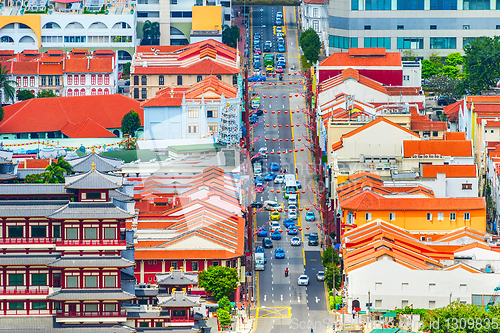 Image of top view of Singapore Chinatown