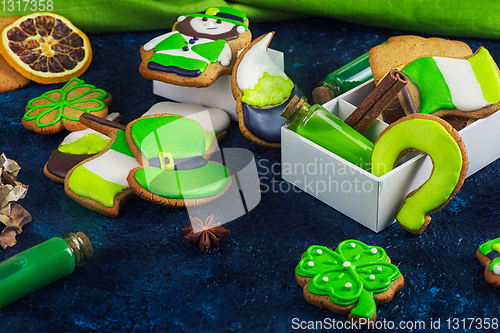 Image of Gingerbreads cookies for Patrick\'s day