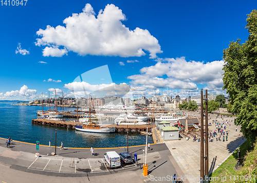 Image of Oslo skyline and harbor. Norway