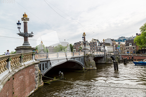 Image of Canal and bridge in Amsterdam