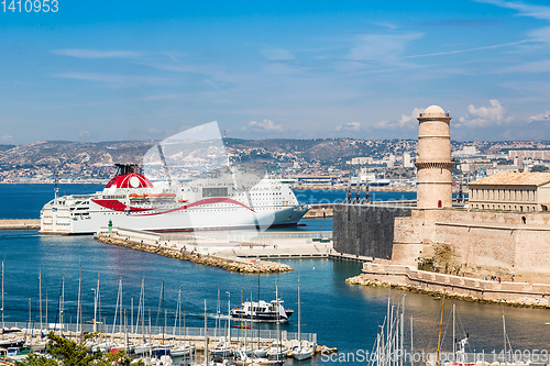 Image of Saint Jean Castle and Cathedral de la Major  in Marseille