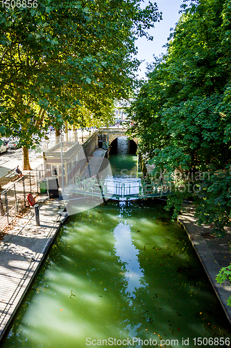 Image of Lock on the Dock of la Villette, Paris, France