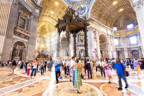 Image of Over-tourism in Saint Peter Basilica, Vatican State