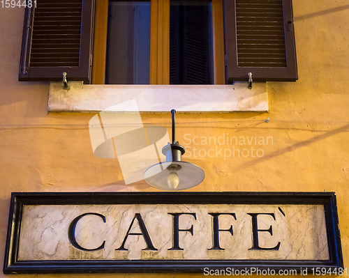 Image of Coffee sign in retro style - Italy