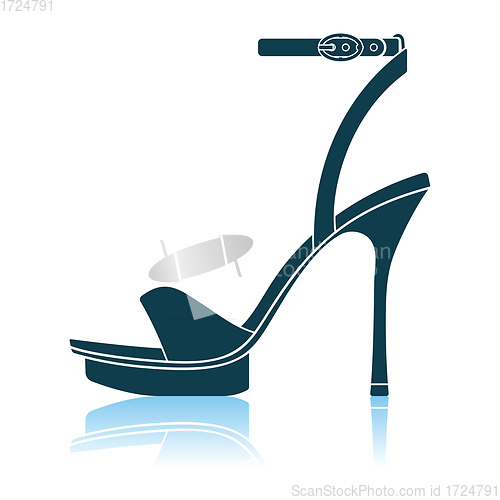 Image of Woman High Heel Sandal Icon