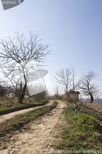 Image of traditional mud house in field