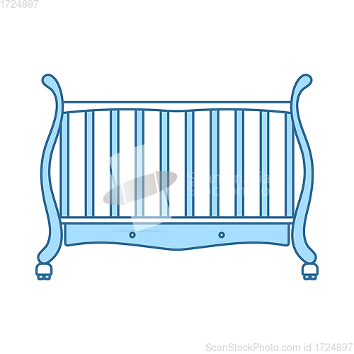 Image of Crib With Canopy Icon