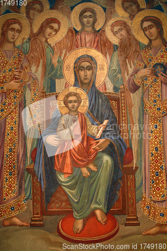Image of Blessed Virgin Mary with baby Jesus