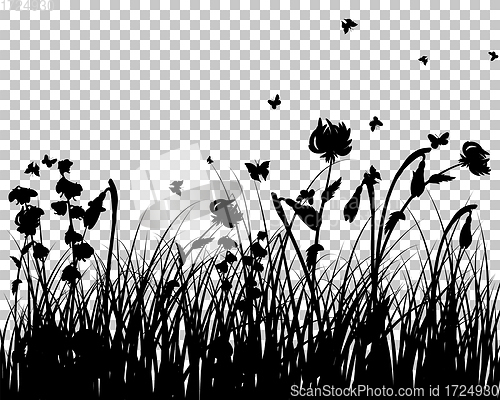 Image of meadow silhouettes