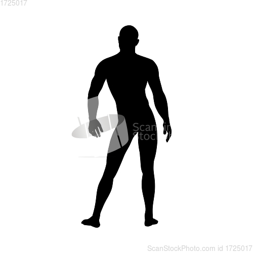 Image of Standing Pose Man Silhouette