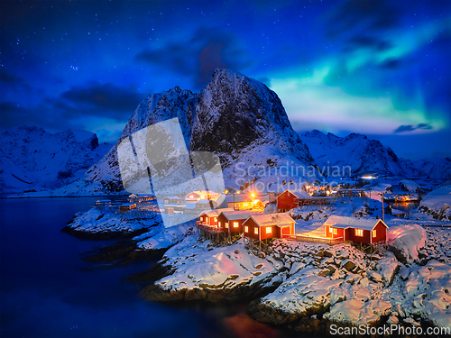 Image of Hamnoy fishing village on Lofoten Islands, Norway