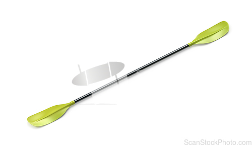 Image of Green kayak paddle