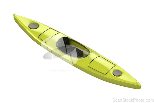 Image of Green plastic kayak