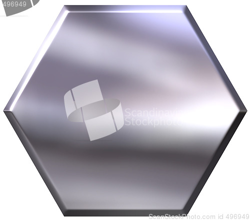 Image of 3D Silver Hexagon