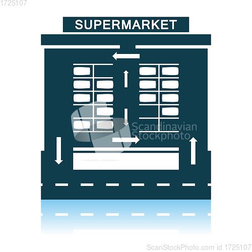 Image of Supermarket Parking Square Icon