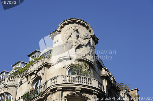 Image of Haussmann building,Paris, France