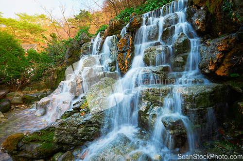 Image of Small waterfall cascade