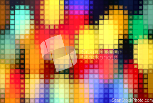 Image of Bright background with colorful mosaic pattern