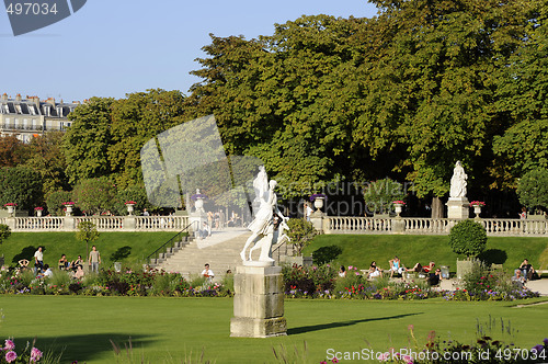 Image of Luxembourg garden,Paris, France