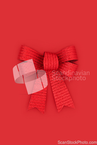 Image of Red Bow for Luxury Christmas Gift Wrapping 