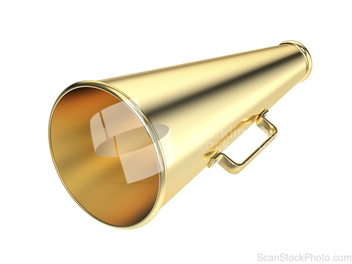 Image of Gold vintage megaphone