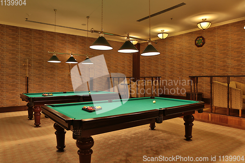 Image of nice billiards room