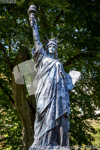 Image of The statue of liberty in Luxembourg Gardens, Paris