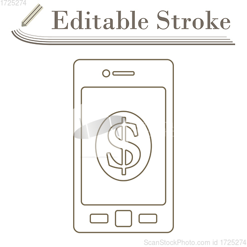 Image of Smartphone With Dollar Sign Icon