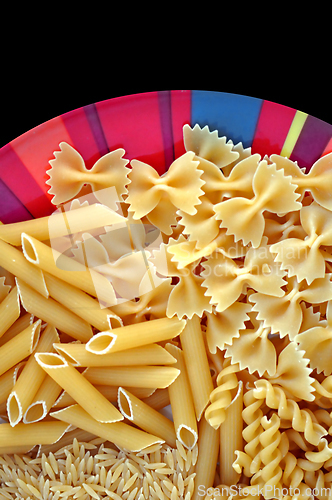 Image of plate with italian pasta variety