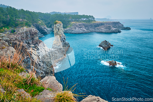 Image of Oedolgae Rock, Jeju island, South Korea