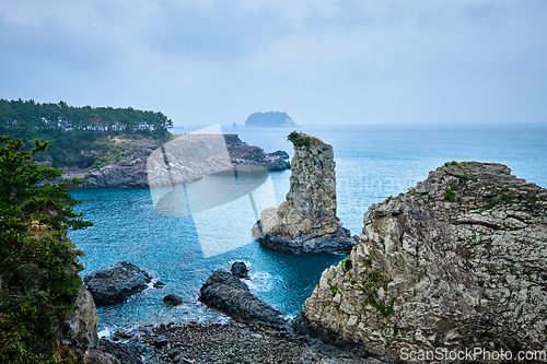Image of Oedolgae Rock, Jeju island, South Korea