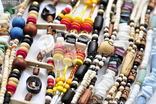 Image of Wood and seashell bead necklaces