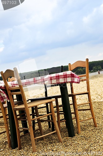 Image of Dining table in a beach