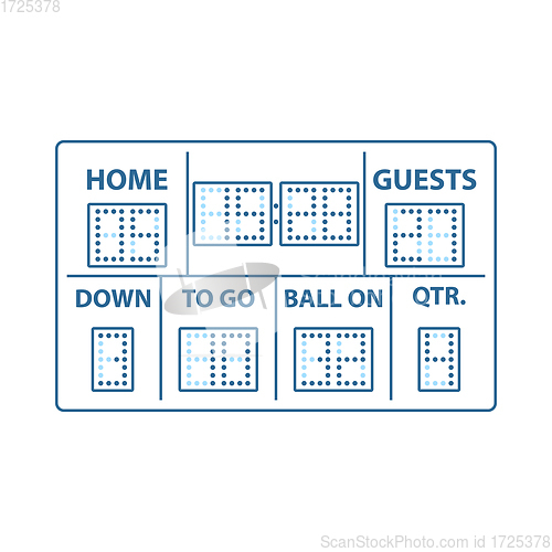 Image of American Football Scoreboard Icon