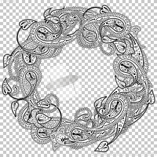 Image of Paisley pattern with frame