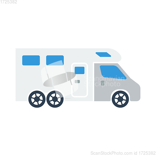 Image of Icon Of Camping Family Caravan Car