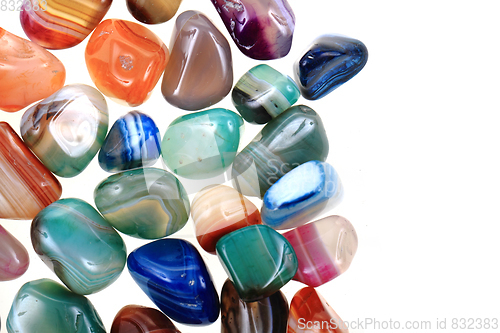 Image of color agate collection