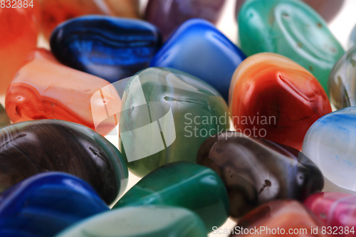 Image of color agate collection