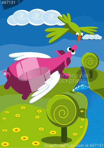Image of flying pig