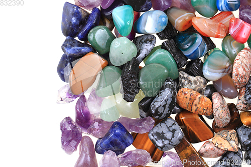 Image of color natural mineral gems