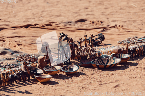 Image of traditional souvenirs from himba peoples, Africa