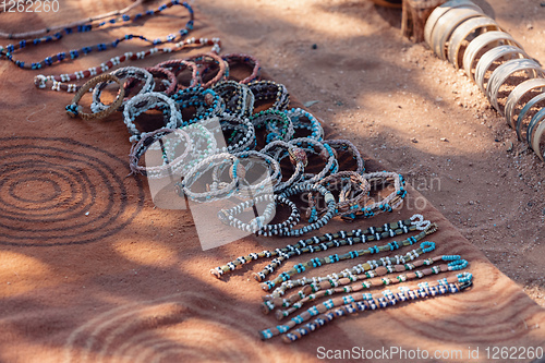 Image of traditional souvenirs from himba peoples, Africa