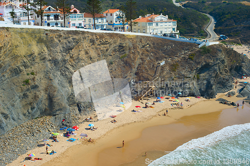 Image of People ocean beach Portugal